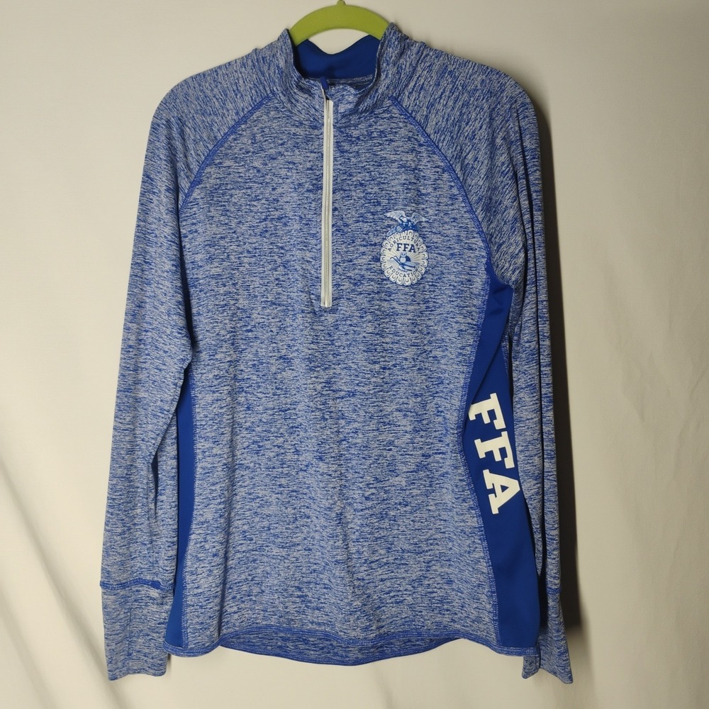 BAW FFA Education 1/2 Zip Pullover Womens‎ Medium Blue